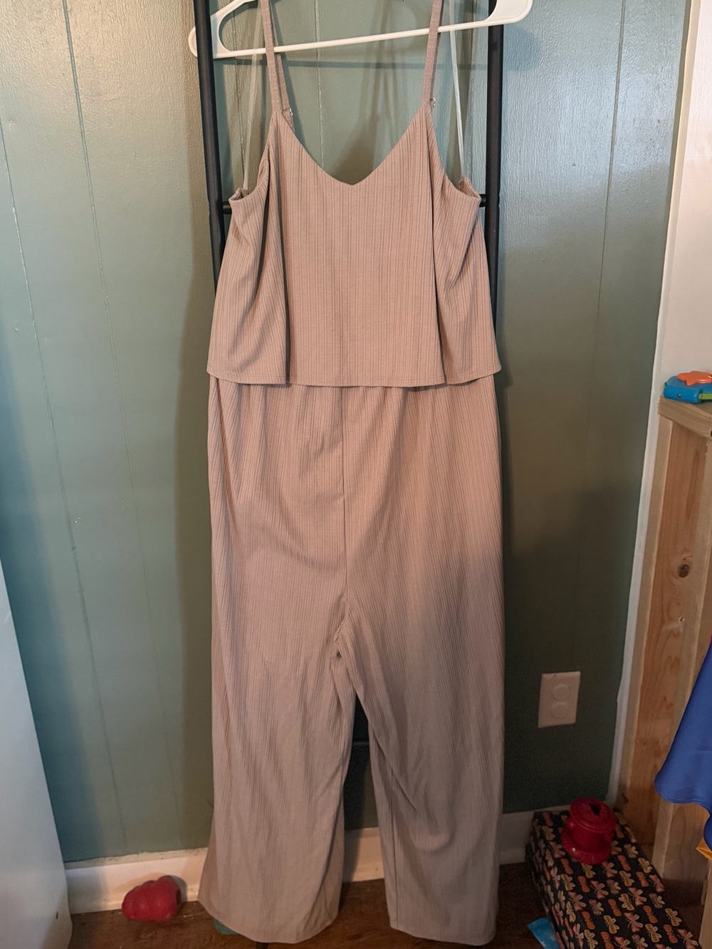 Destination Maternity Taupe Jumpsuit